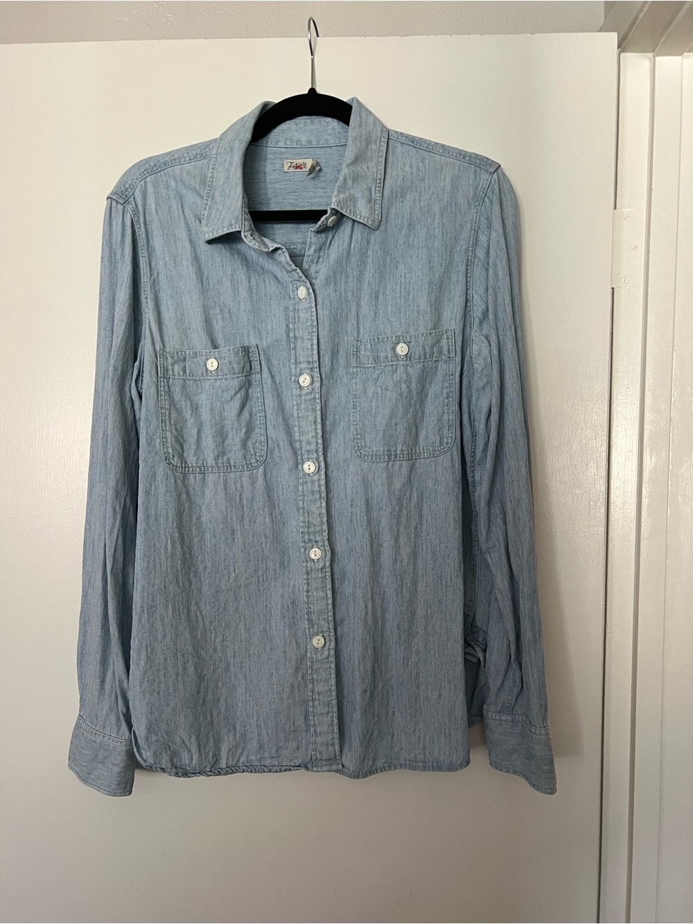 Faherty Light Blue Denim Button-Up Shirt